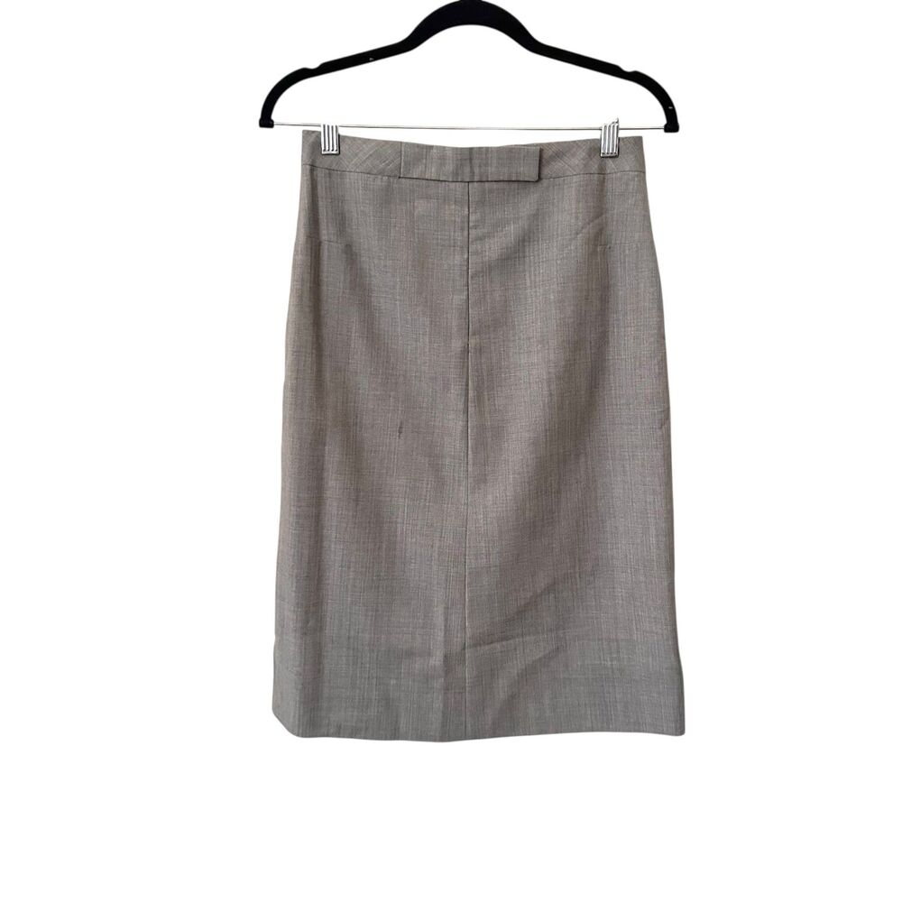 VERONIQUE BRANQUINHO Wool Pleated Pencil Skirt Vintage Gray Sz‎ 36 - Picture 2 of 4